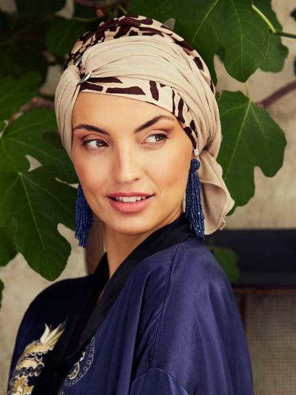 Bonnet Boho avec Foulard Amovible